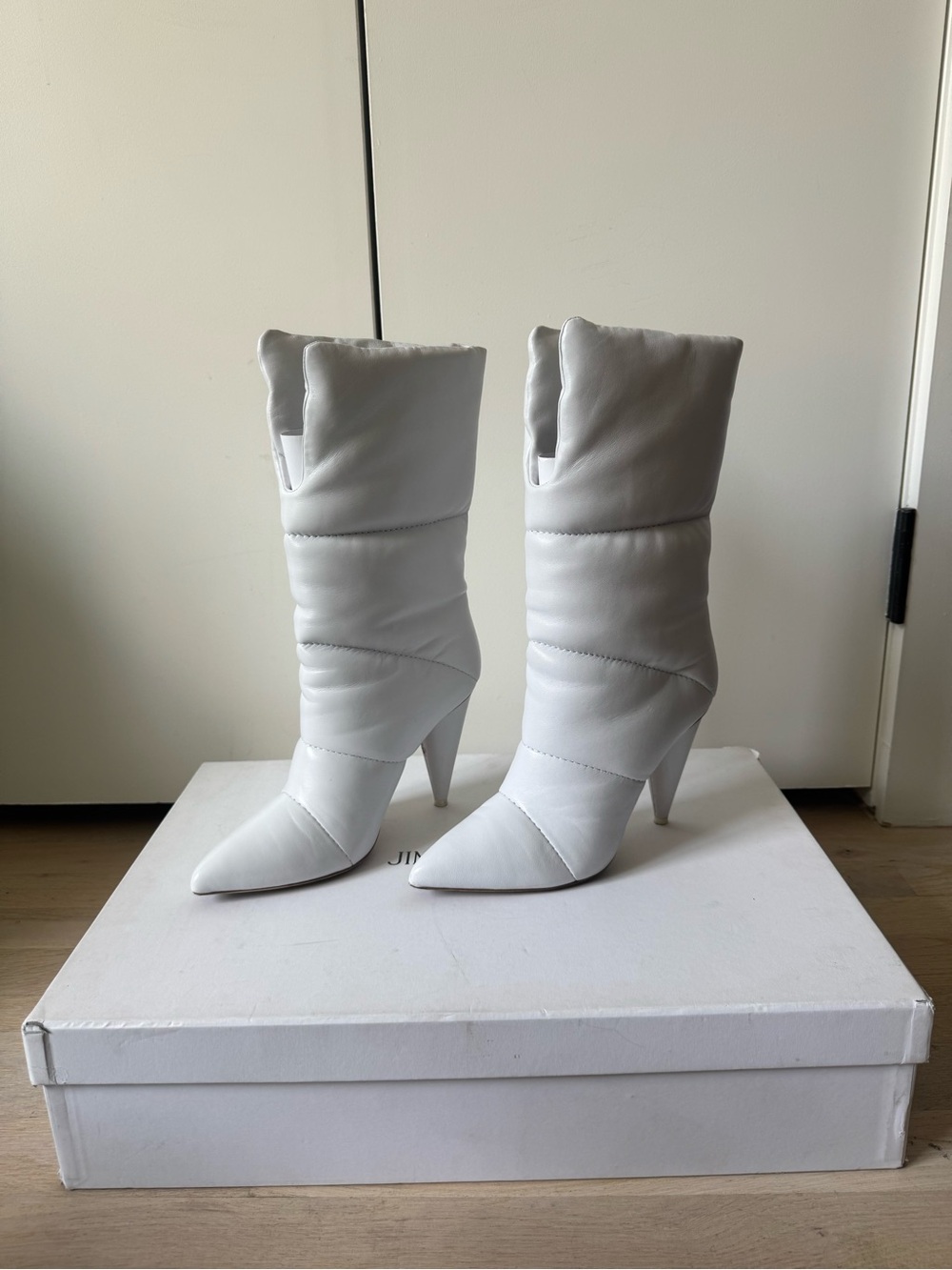 Rare Off-White x Jimmy Choo Sara 100 Quilted Boots